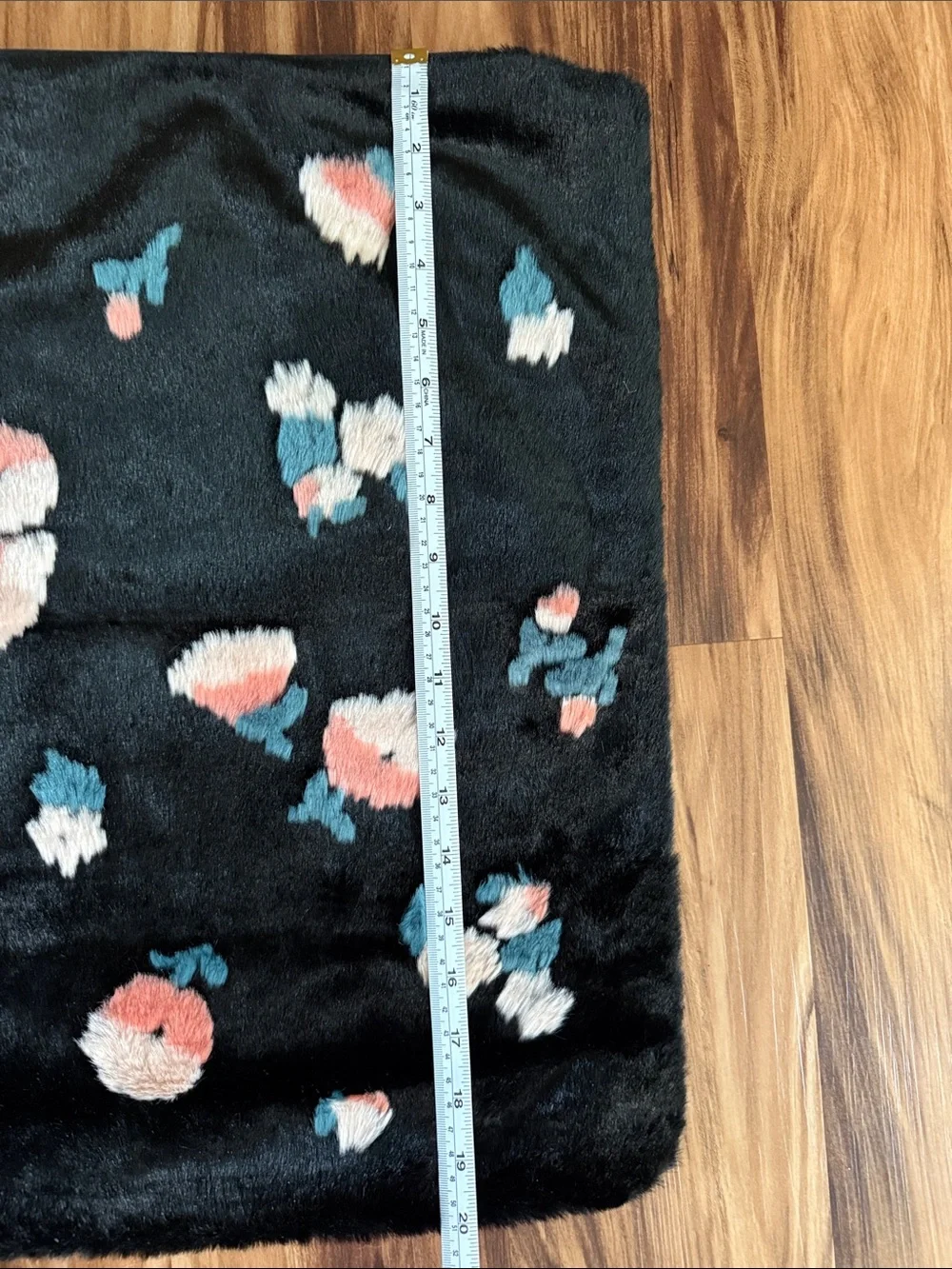 Anthropologie Flora Faux Fur Pillow Cover